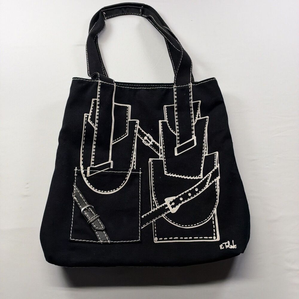 Isabel Toledo lane bryant canvas bag Trompe L’oeil, Black And White. Punk, Art